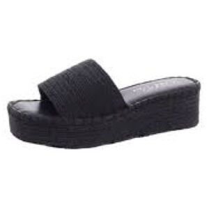 🔥Wild Pair Shermer Espadrille Slides Black Jute Size 8M🔥BRAND NEW NO BOX❣️